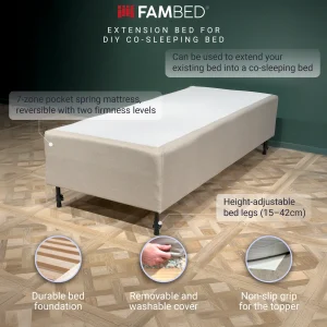 Extension bed for co-sleeping solution