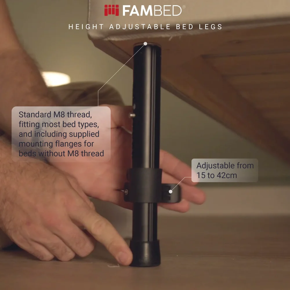 Fambed height adjustable bed legs